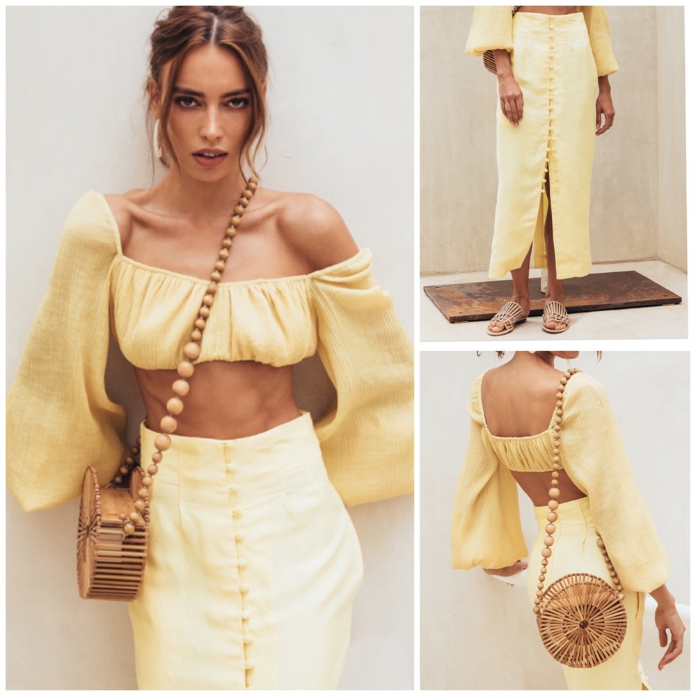 Cult Gaia lemonade skirt